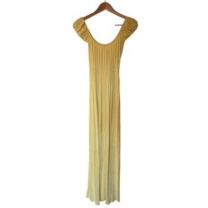 Carter's Celanese 1940s Vintage Satin Pale Yellow Slip Dress